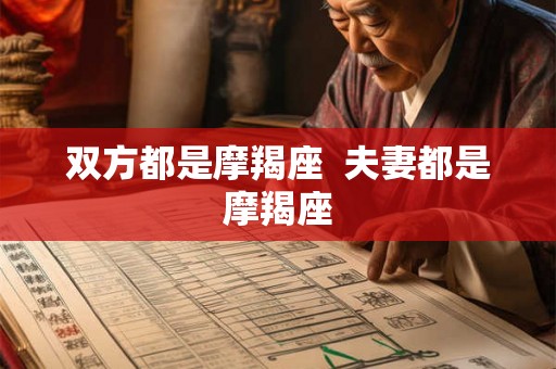 双方都是摩羯座  夫妻都是摩羯座