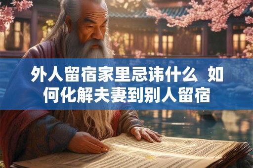 外人留宿家里忌讳什么  如何化解夫妻到别人留宿