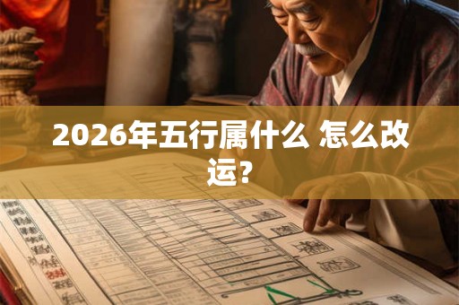 2026年五行属什么 怎么改运？