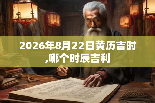 2026年8月22日黄历吉时,哪个时辰吉利