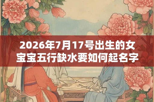 2026年7月17号出生的女宝宝五行缺水要如何起名字
