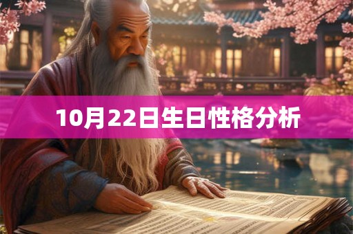 10月22日生日性格分析