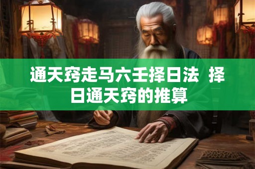 通天窍走马六壬择日法 择日通天窍的推算 通天窍走马六壬择日法 择日通天窍的推算
