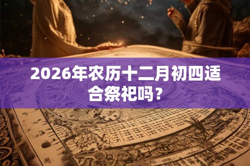 2026年农历十二月初四适合祭祀吗？