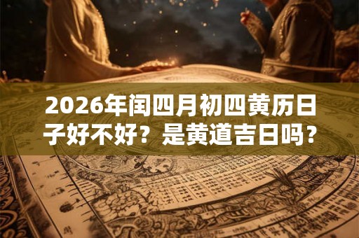2026年闰四月初四黄历日子好不好?是黄道吉日吗? 2026年闰四月初四黄历日子好不好?是黄道吉日吗?