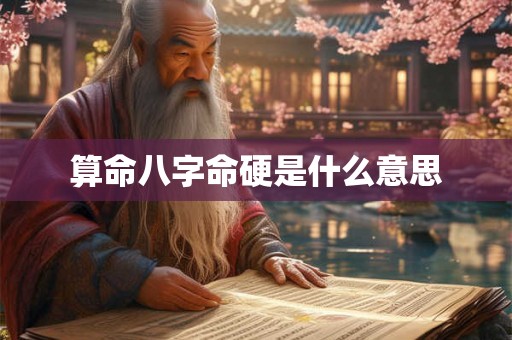 算命八字命硬是什么意思