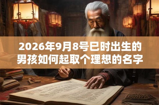 2026年9月8号巳时出生的男孩如何起取个理想的名字，五行属什么