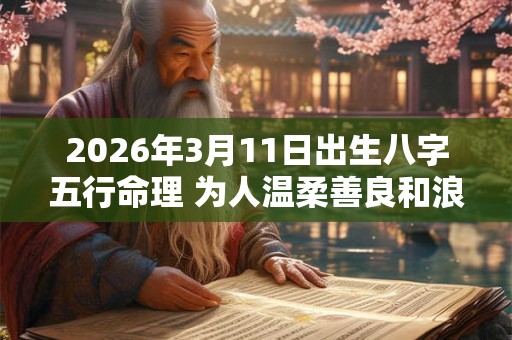 2026年3月11日出生八字五行命理 为人温柔善良和浪漫
