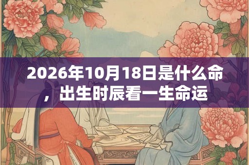 2026年10月18日是什么命,出生时辰看一生命运 2026年10月18日是什么命,出生时辰看一生命运