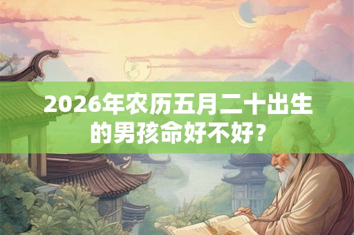 2026年农历五月二十出生的男孩命好不好？