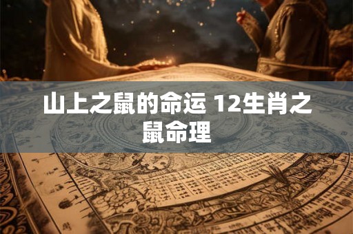 山上之鼠的命运 12生肖之鼠命理