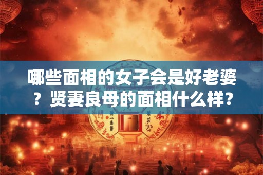 哪些面相的女子会是好老婆？贤妻良母的面相什么样？