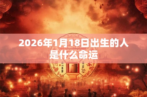 2026年1月18日出生的人是什么命运