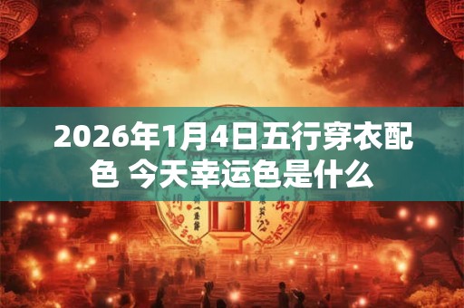 2026年1月4日五行穿衣配色 今天幸运色是什么 2026年1月4日五行穿衣配色 今天幸运色是什么