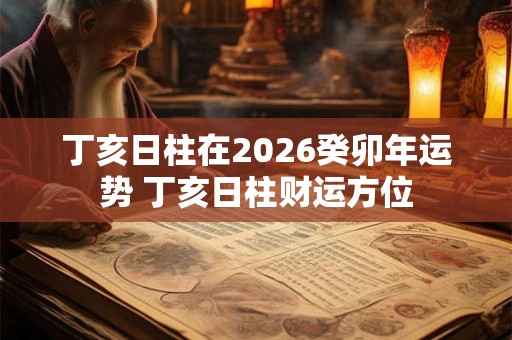 丁亥日柱在2026癸卯年运势 丁亥日柱财运方位