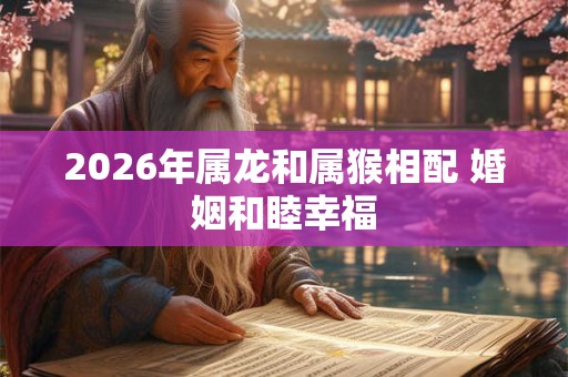 2026年属龙和属猴相配 婚姻和睦幸福