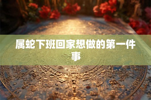 属蛇下班回家想做的第一件事