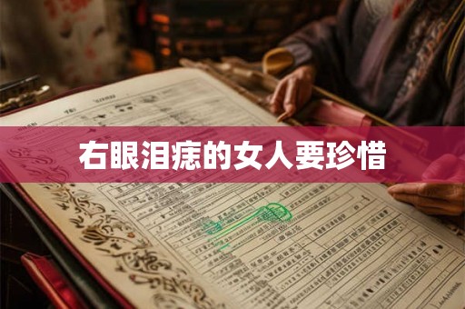 右眼泪痣的女人要珍惜
