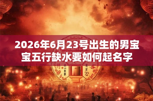 2026年6月23号出生的男宝宝五行缺水要如何起名字