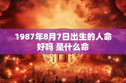 1987年8月7日出生的人命好吗 是什么命