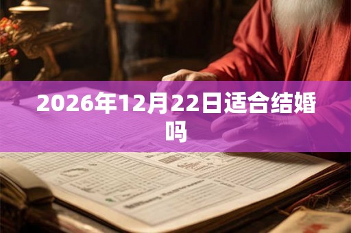2026年12月22日适合结婚吗