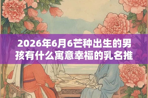 2026年6月6芒种出生的男孩有什么寓意幸福的乳名推荐