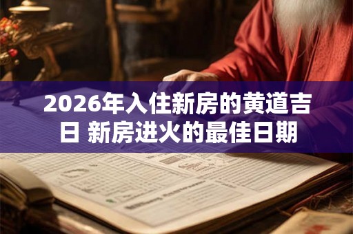 2026年入住新房的黄道吉日 新房进火的最佳日期