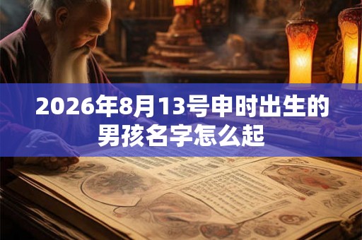 2026年8月13号申时出生的男孩名字怎么起