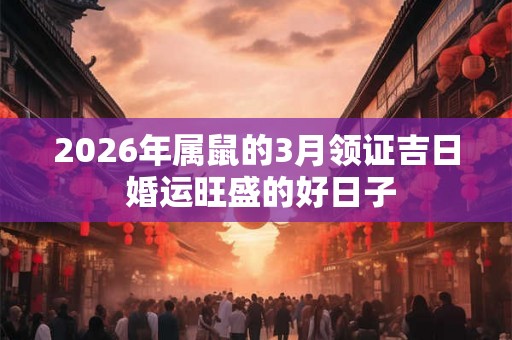 2026年属鼠的3月领证吉日 婚运旺盛的好日子