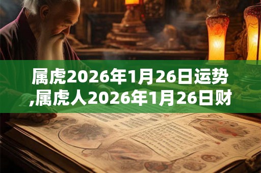 属虎2026年1月26日运势,属虎人2026年1月26日财运,生肖虎2026年1月26日运势