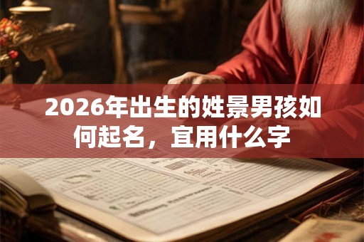 2026年出生的姓景男孩如何起名，宜用什么字