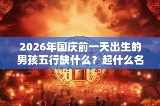 2026年国庆前一天出生的男孩五行缺什么？起什么名字？