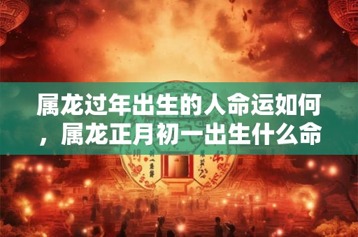 属龙过年出生的人命运如何，属龙正月初一出生什么命？