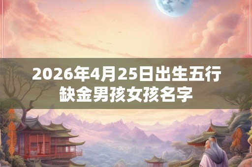 2026年4月25日出生五行缺金男孩女孩名字