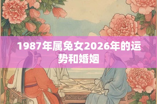 1987年属兔女2026年的运势和婚姻