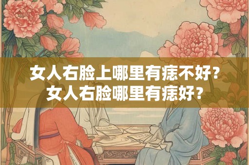 女人右脸上哪里有痣不好？女人右脸哪里有痣好？