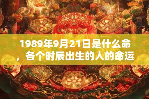 1989年9月21日是什么命，各个时辰出生的人的命运
