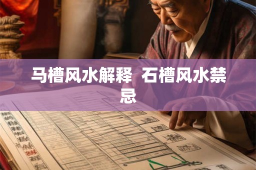 马槽风水解释  石槽风水禁忌