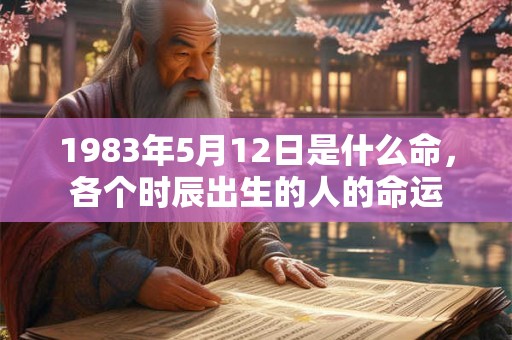 1983年5月12日是什么命，各个时辰出生的人的命运