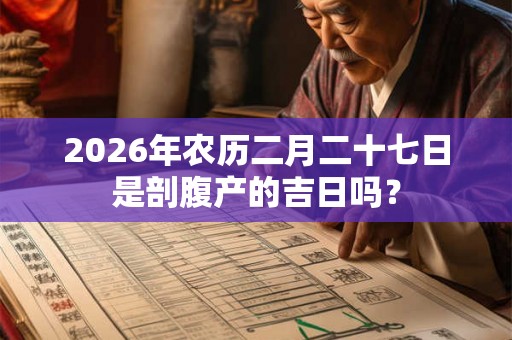 2026年农历二月二十七日是剖腹产的吉日吗？