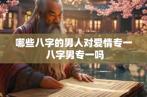 哪些八字的男人对爱情专一 八字男专一吗