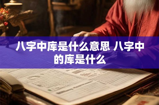 八字中库是什么意思 八字中的库是什么