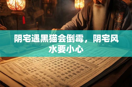 阴宅遇黑猫会倒霉，阴宅风水要小心