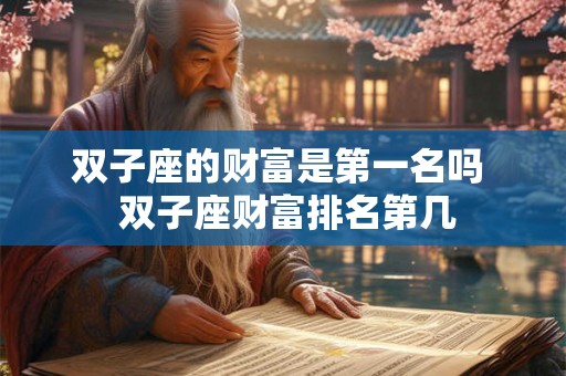双子座的财富是第一名吗  双子座财富排名第几