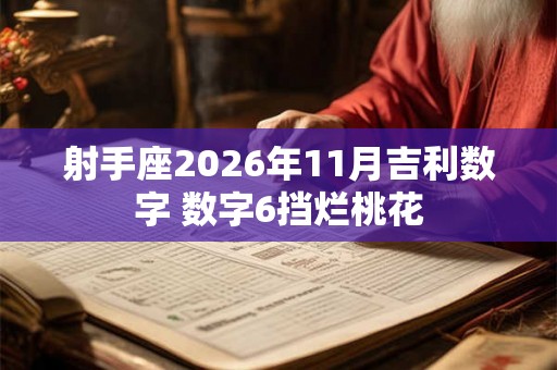射手座2026年11月吉利数字 数字6挡烂桃花