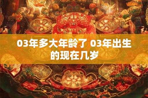 03年多大年龄了 03年出生的现在几岁