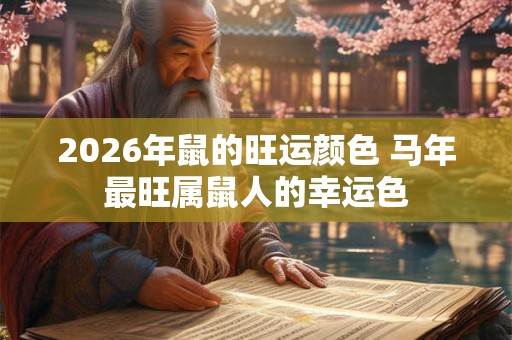 2026年鼠的旺运颜色 马年最旺属鼠人的幸运色