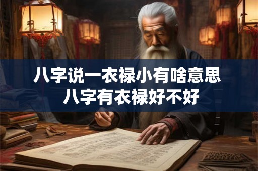 八字说一衣禄小有啥意思  八字有衣禄好不好