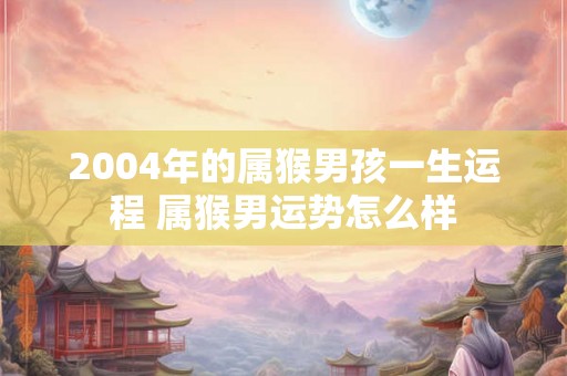 2004年的属猴男孩一生运程 属猴男运势怎么样