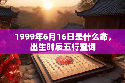 1999年6月16日是什么命,出生时辰五行查询 1999年6月16日是什么命,出生时辰五行查询